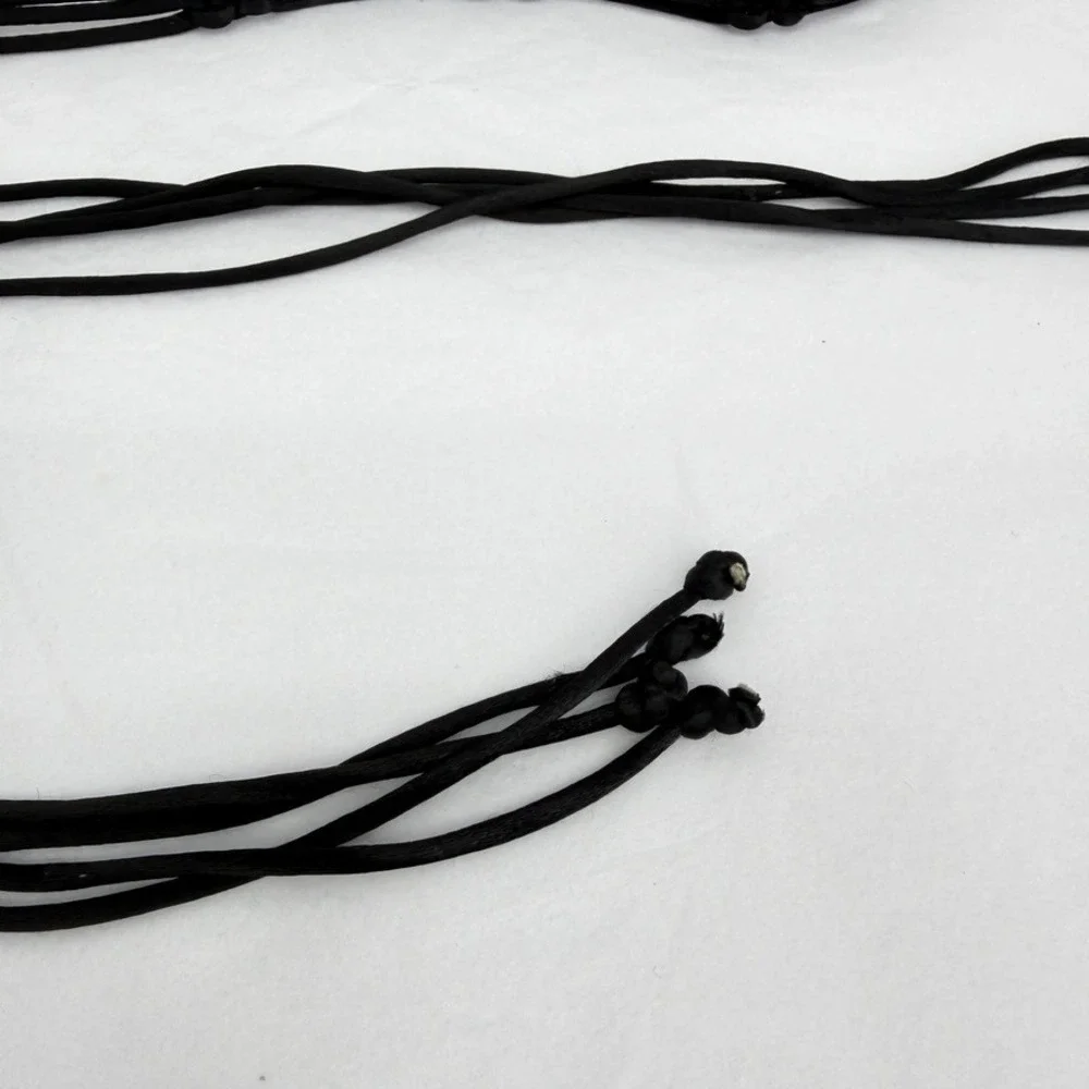 Macrame Knotted Rope String Tassel Wrap Belt Satin‎ Cord Boho Hippie Festival OS